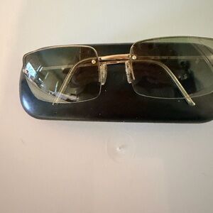 Gucci Gold and Black Men's Sunglasses